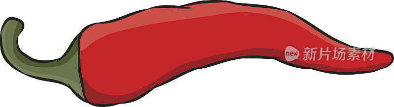 vector illustration - a red hot chili pepper